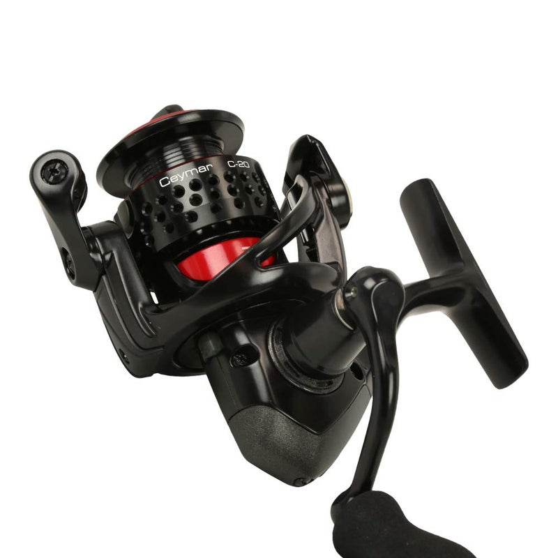 okuma Ceymar Lightweight Spinning Reel- C-40 ,Black/Red - Image 4